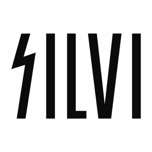 Silvi The Artist logo featuring bold modern typography with a stylised lightning-inspired “S”.