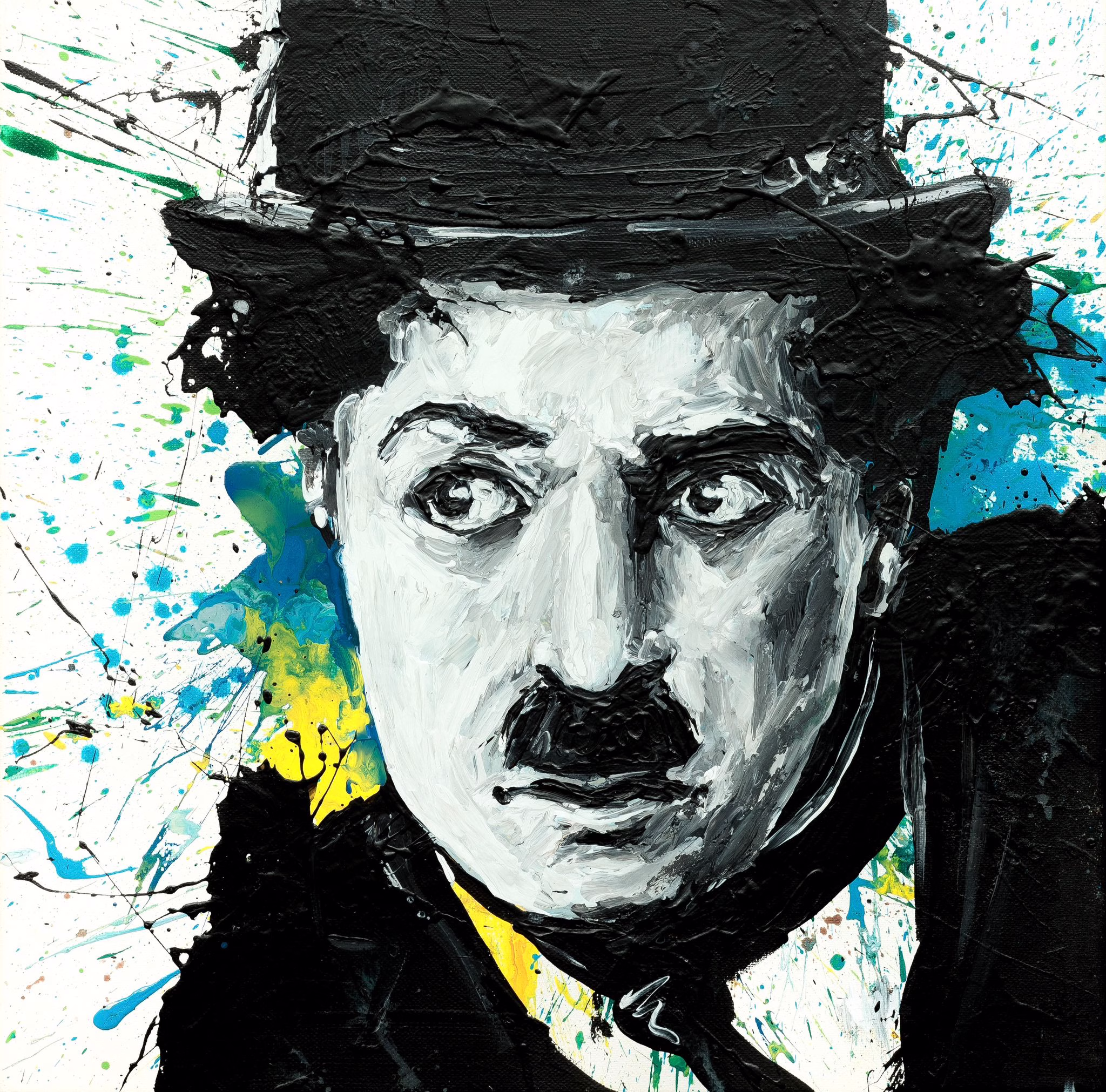 CHARLIE — original painting by SILVI The Artist. Nature Instincts series 2023. Acrylic on canvas 50x50cm.