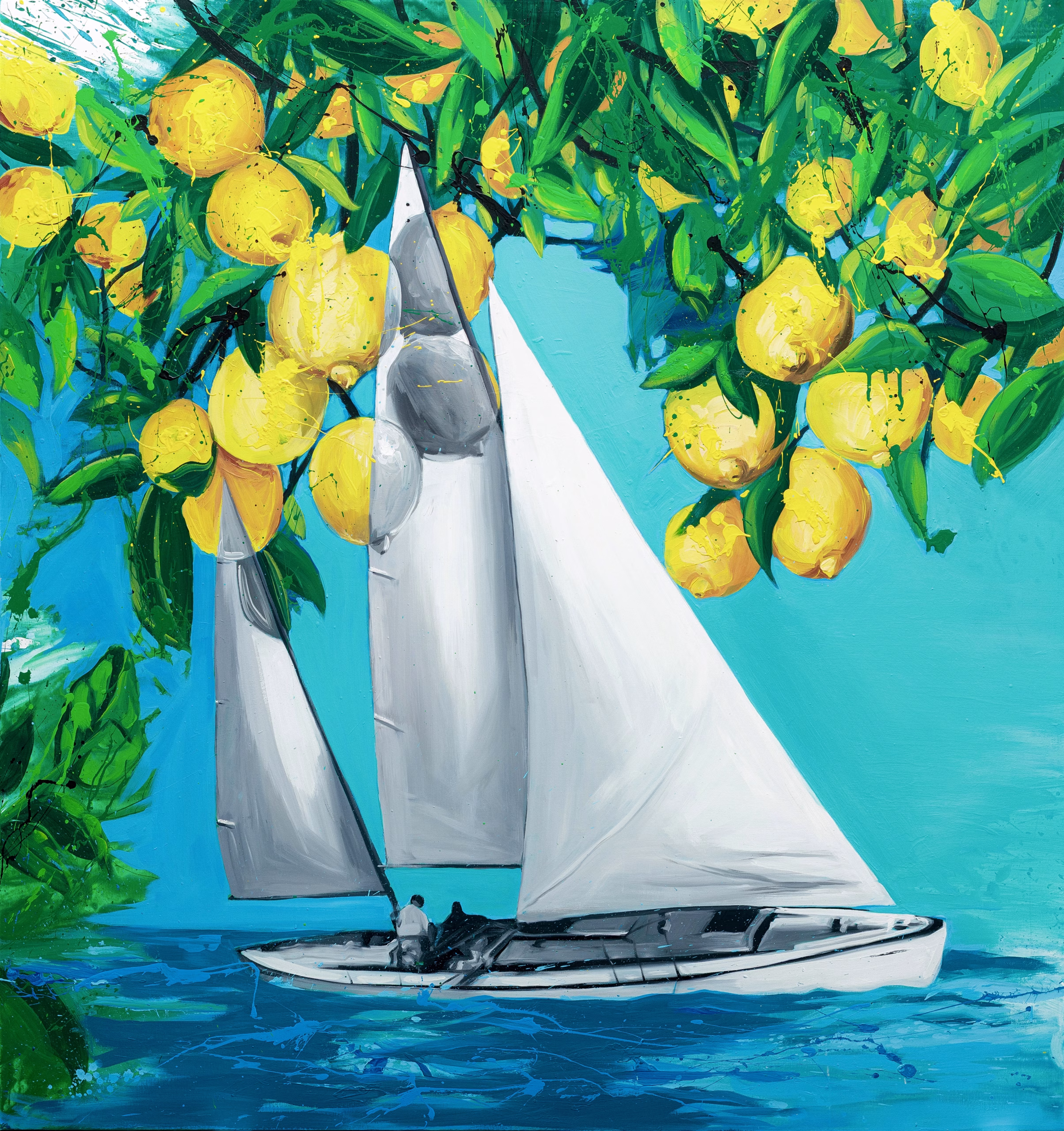 Amalfi - Original painting by SILVI The Artist, Sailing series