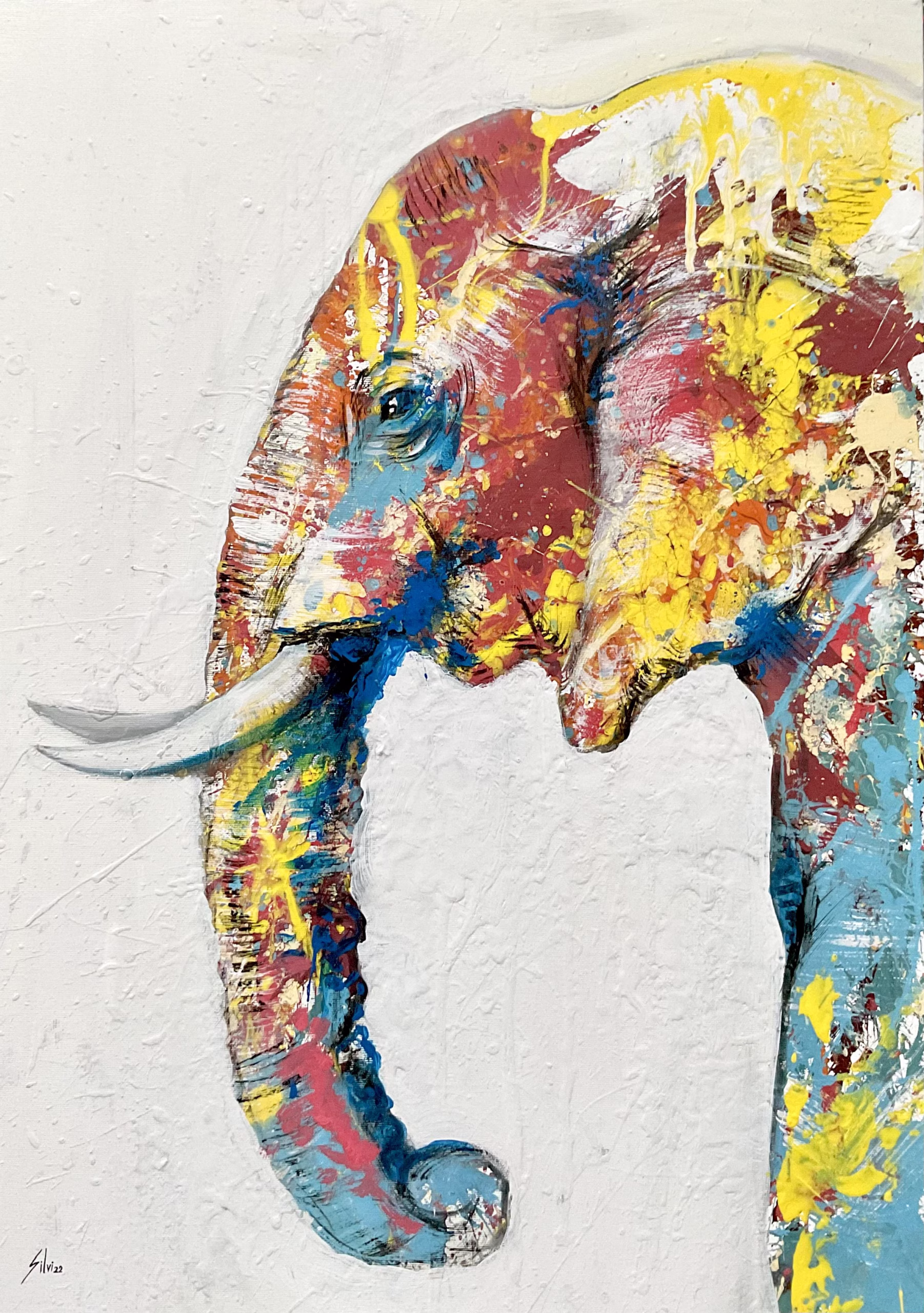 Be Brave - Original painting by SILVI The Artist, Mix series