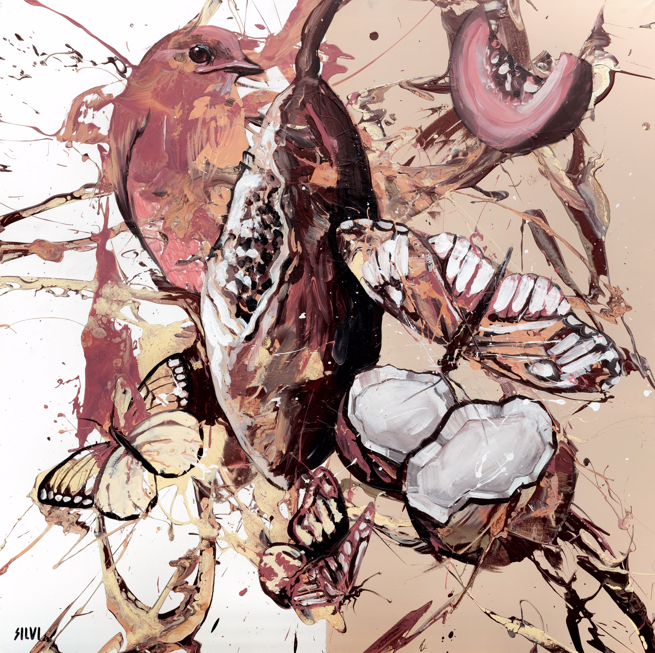 Desire - Original painting by SILVI The Artist, Liquid Bloom series