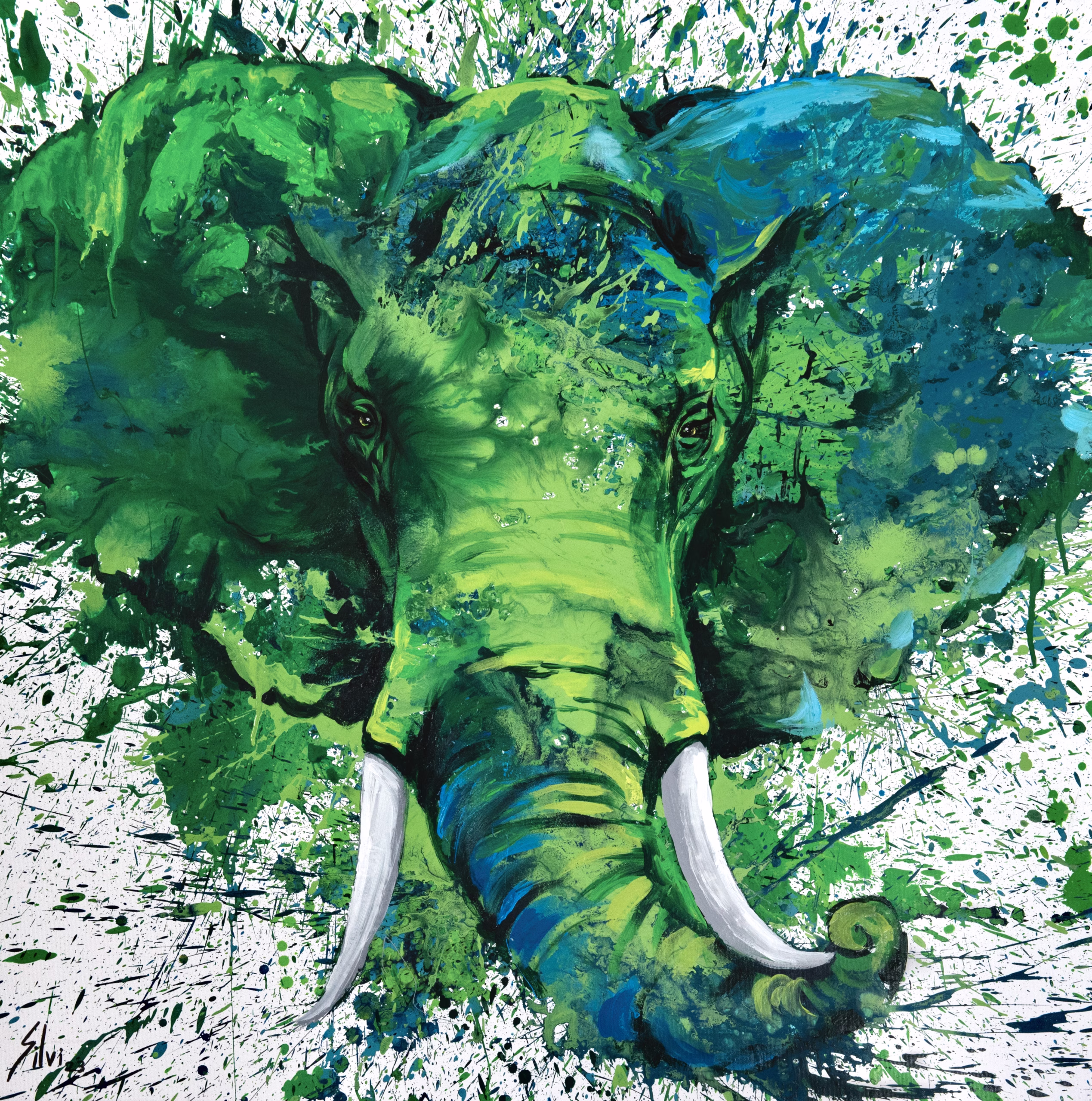 Earth - Original painting by SILVI The Artist, Nature Instincts series