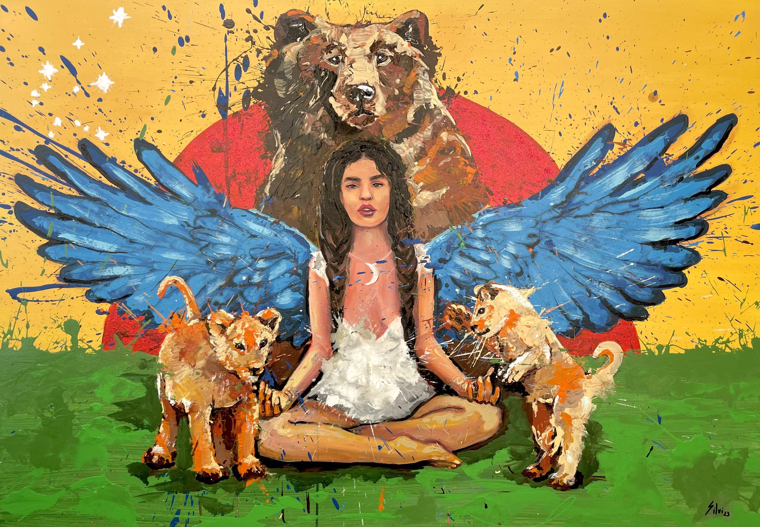 Family - Original painting by SILVI The Artist, Mix series