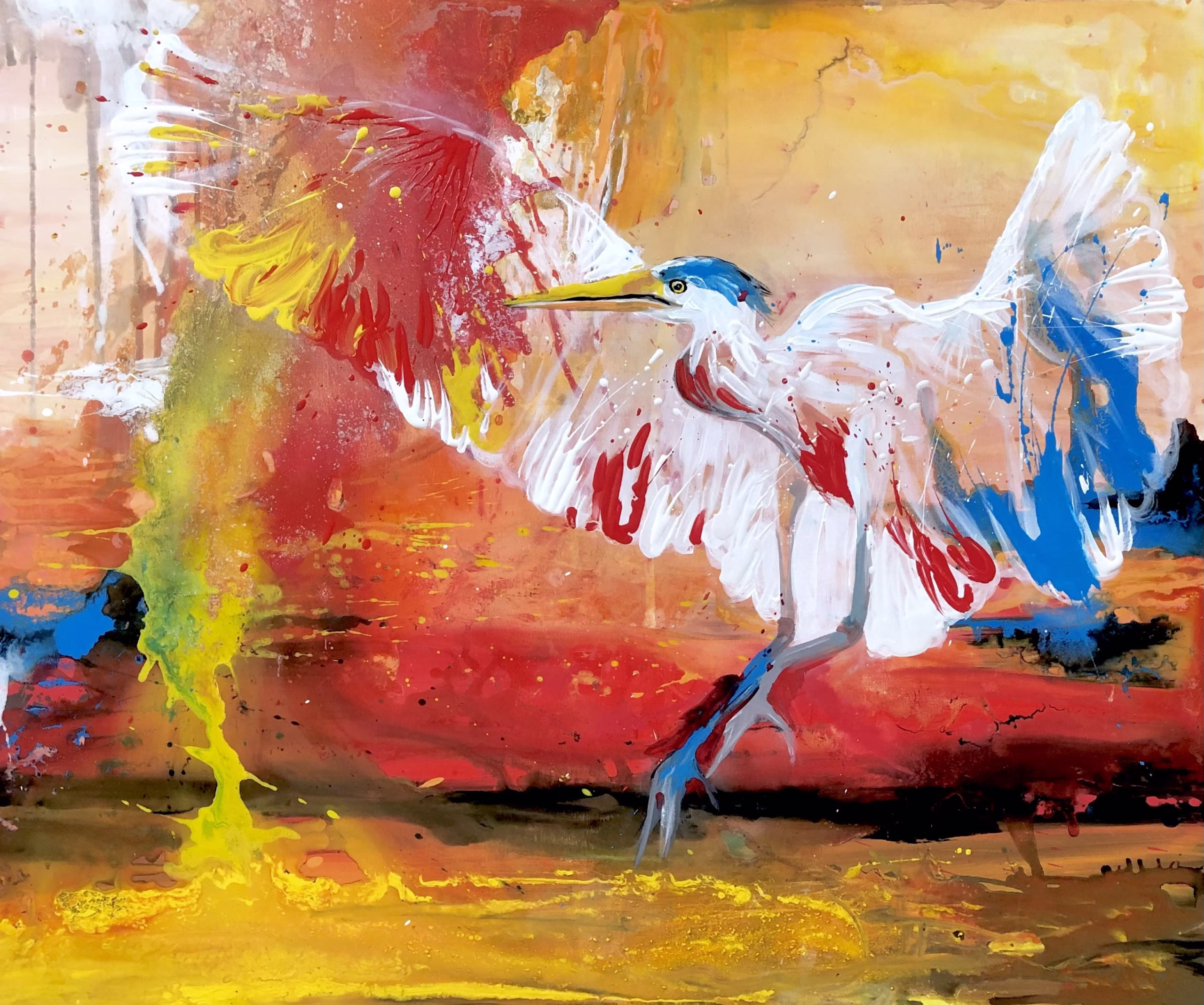 Freedom From Colours 2 - Original painting by SILVI The Artist, Mix series