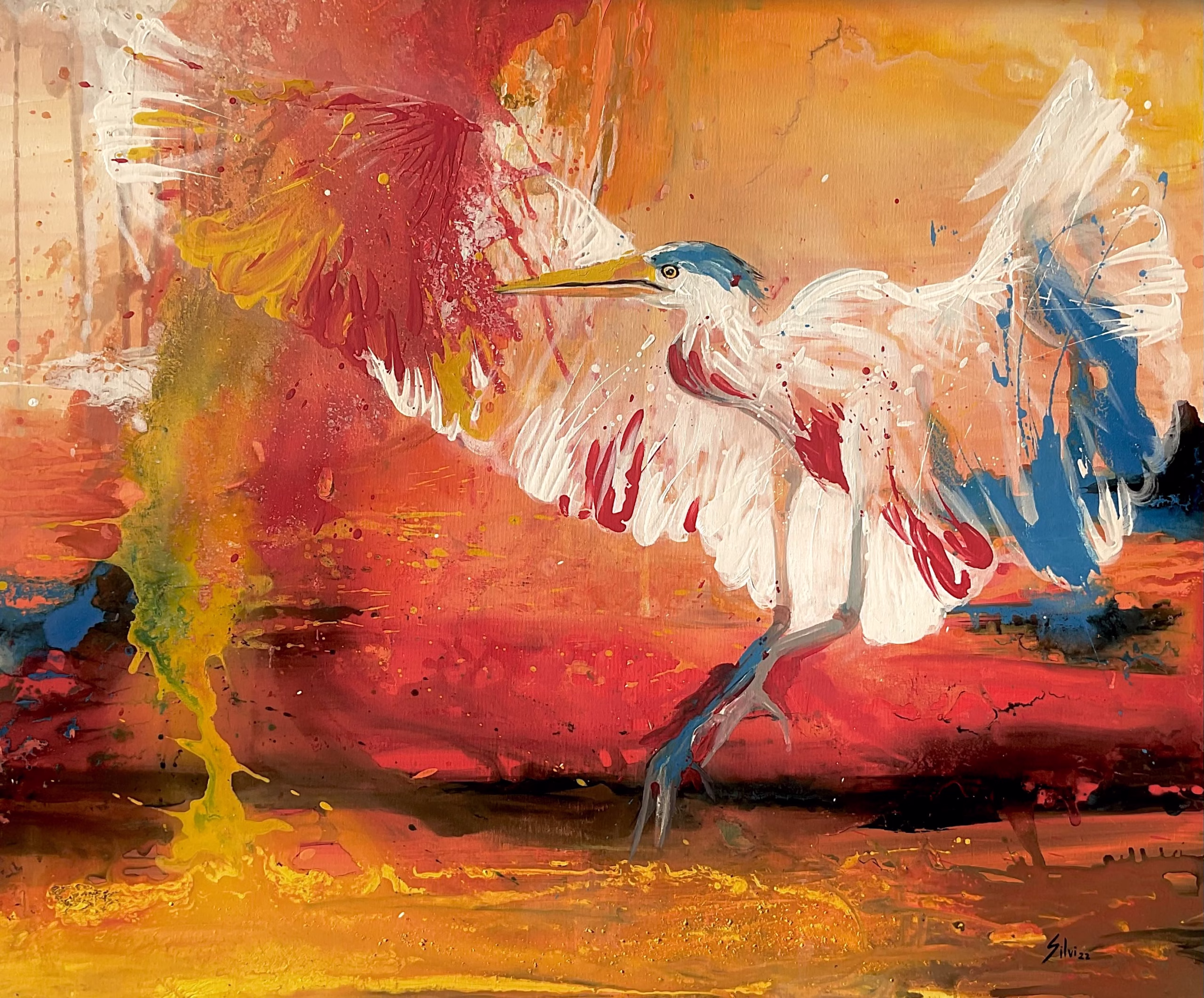 Freedom From Colours - Original painting by SILVI The Artist, Mix series