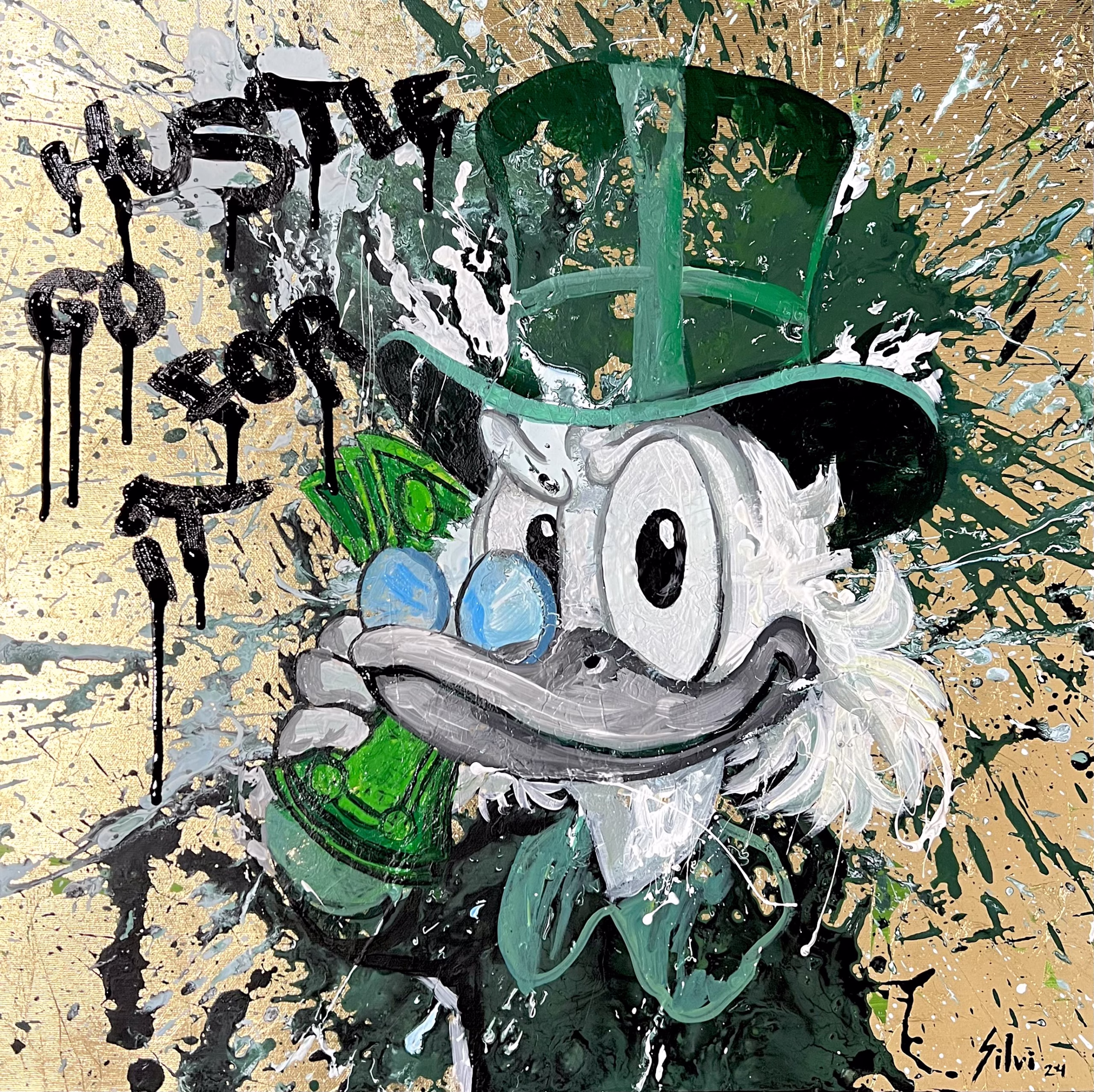 Hustle - Original painting by SILVI The Artist, Mix series