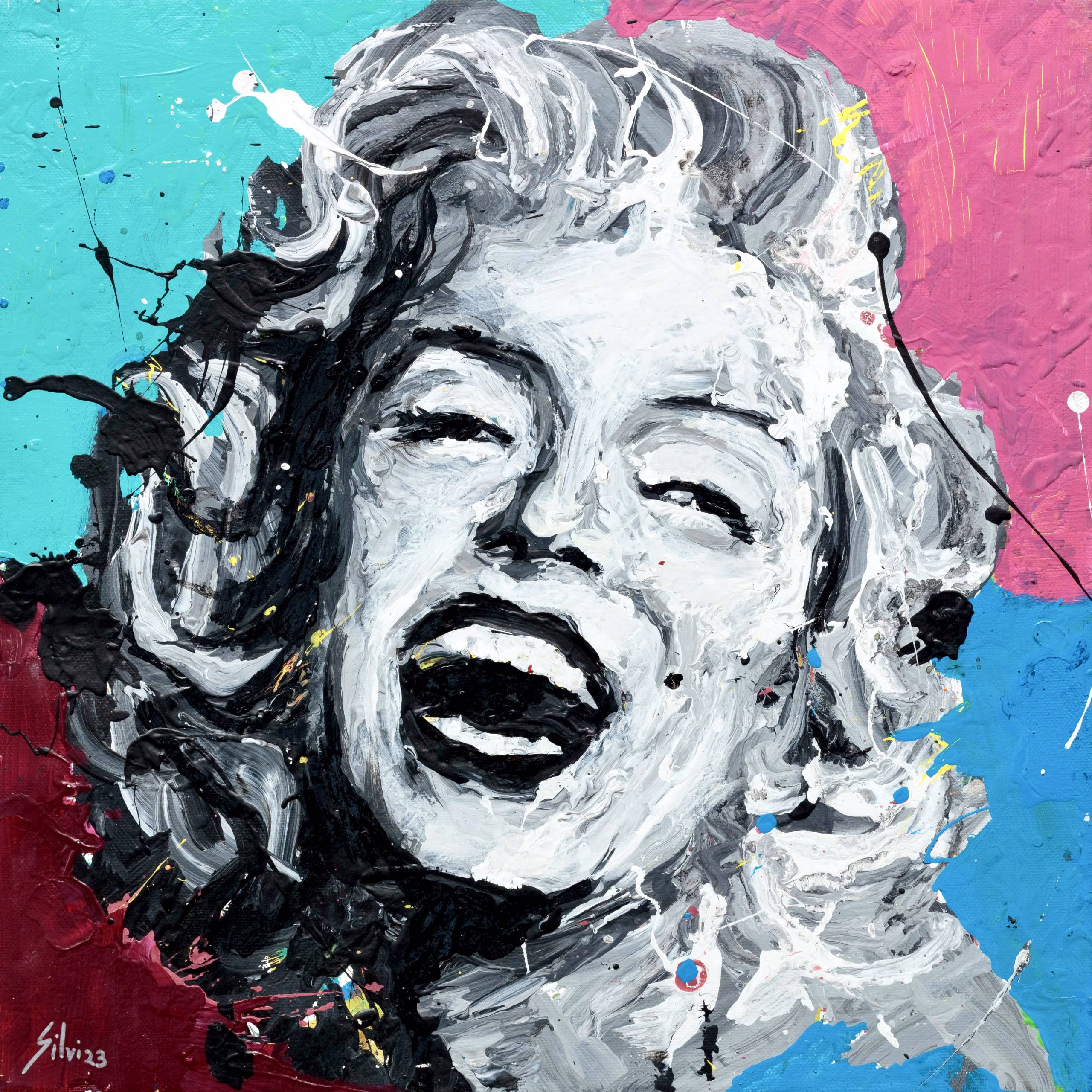 Marilyn - Original painting by SILVI The Artist, Nature Instincts series