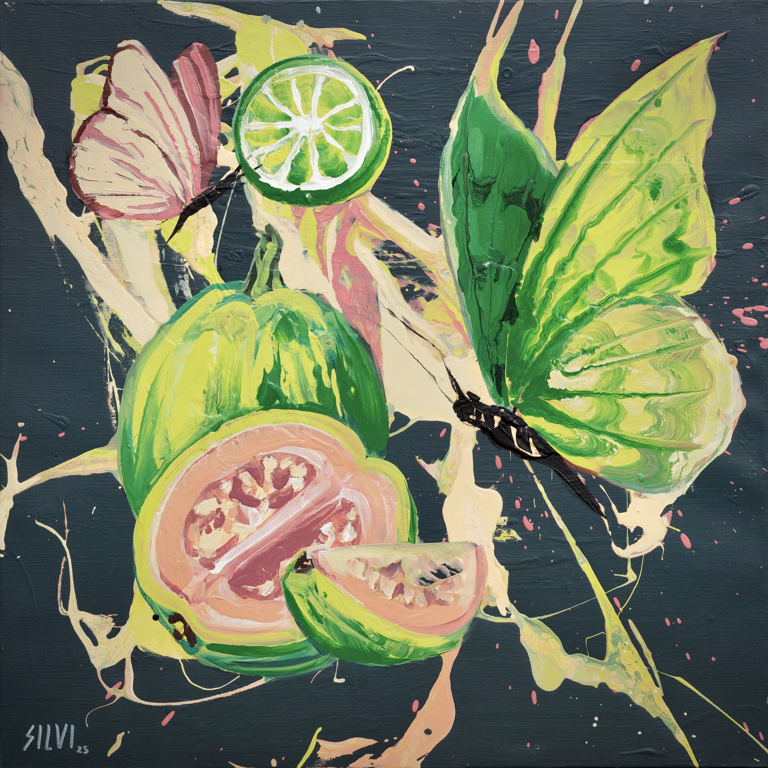 Nectar - Original painting by SILVI The Artist, Liquid Bloom series