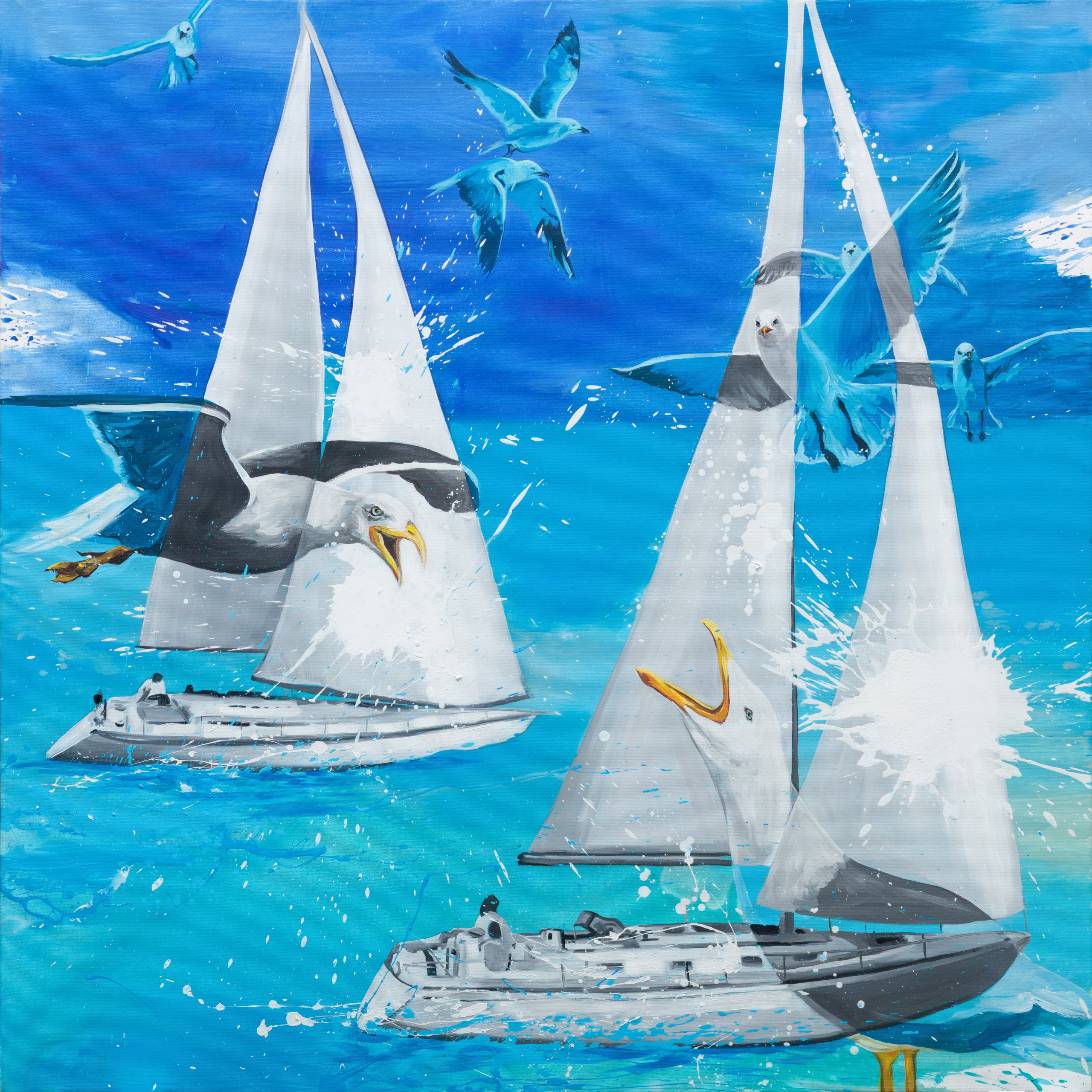 Sounds - Original painting by SILVI The Artist, Sailing series