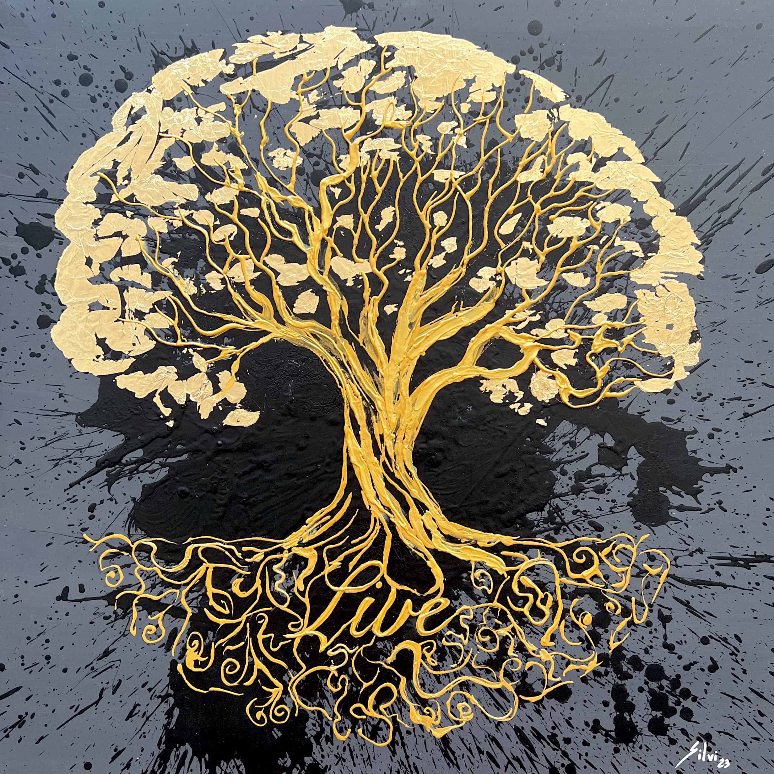 Tree of Life - Original painting by SILVI The Artist, Mix series