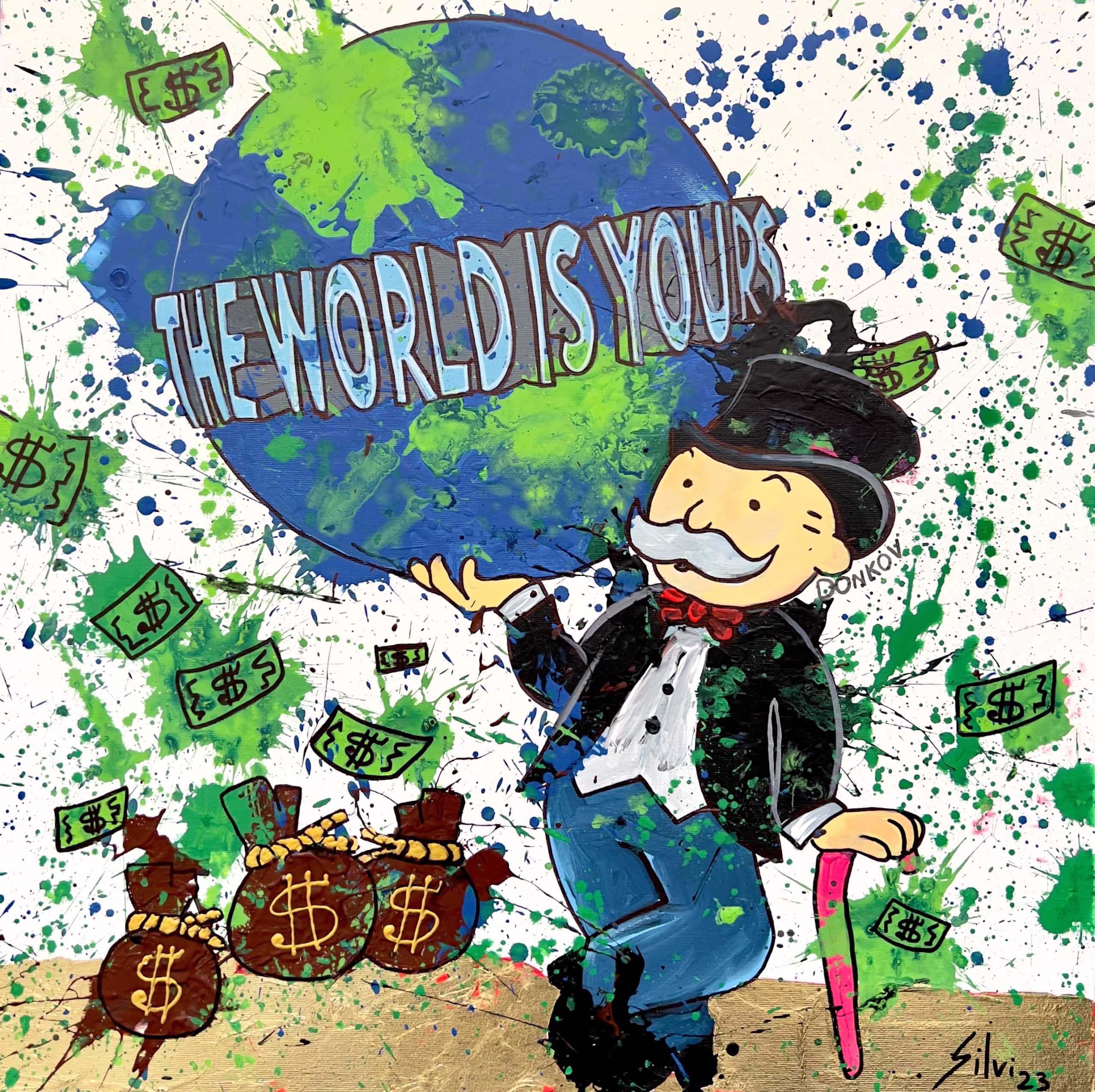 World is Yours - Original painting by SILVI The Artist, Mix series